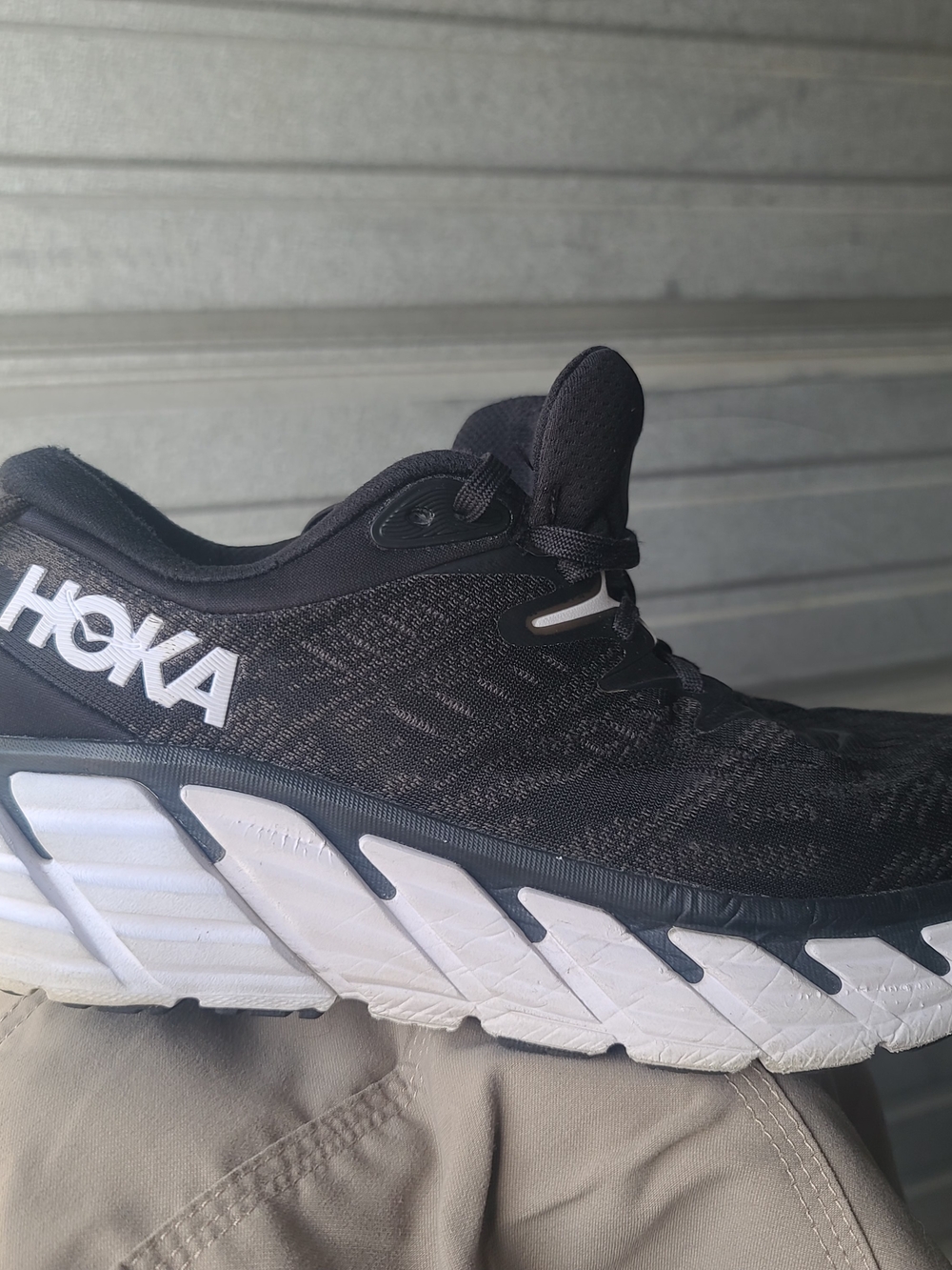 Hoka Women's Black & White Running Shoe